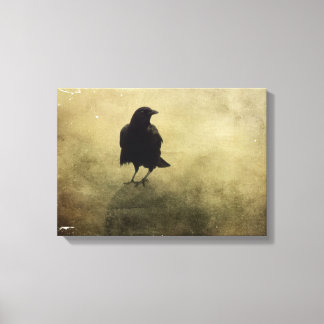 Impressão Em Tela Eerie Crow In Fog