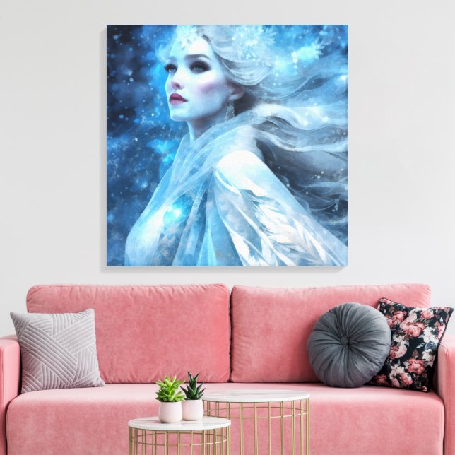 Impressão Em Tela Eethal Frozen Snow Queen Fantasy Art (Insitu(Sala de estar))