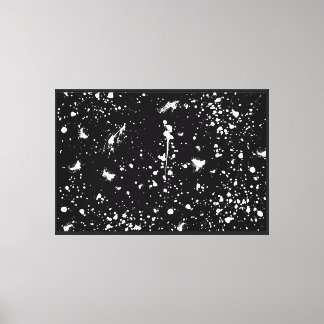 Impressão Em Tela Efeito Gráfico de Tinta Branca em Borrifo