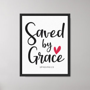 Impressão Em Tela Efésios 2:8 Salvos pela Graça