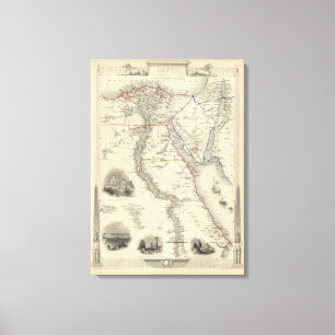 Impressão Em Tela Egipto, e Arábia Petraea