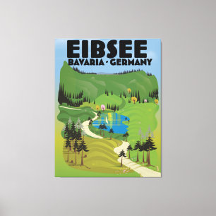 Impressão Em Tela Eibsee Alemanha poster de viagens.