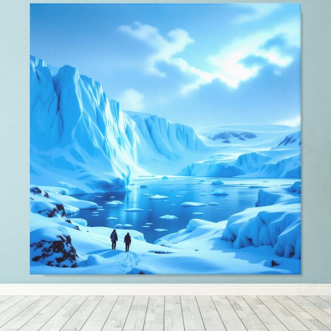 Impressão Em Tela „Eismauer – Das Ende der bekannten Welt“ (Insitu(piso de madeira))