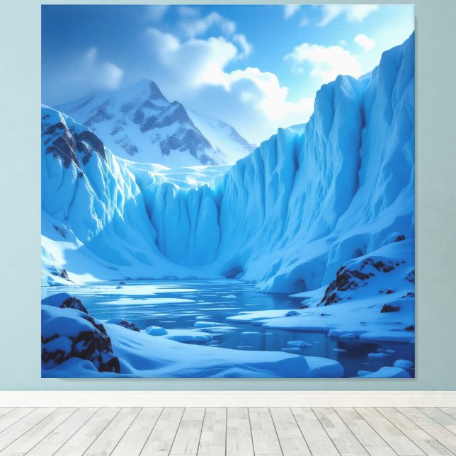 Impressão Em Tela „Eismauer – Das Ende der bekannten Welt“ (Insitu(piso de madeira))