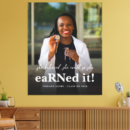 Impressão Em Tela Ela Acreditava Que Podia Fazer Graduação De Foto E