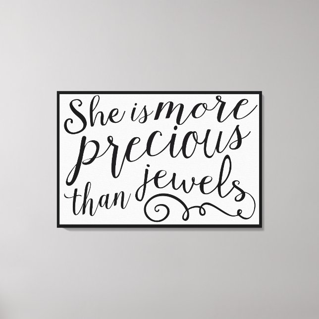 Impressão Em Tela Ela é mais Precioso do que as Joias da fronteira n (Frente)