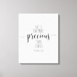 Impressão Em Tela Ela É Muito Mais Precioso Do Que, Provérbios 31:10