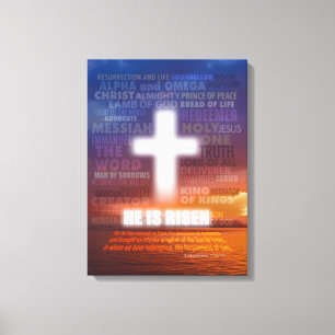 Impressão Em Tela Ele é Risen