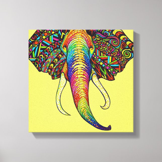 Impressão Em Tela Elefante (Frente)