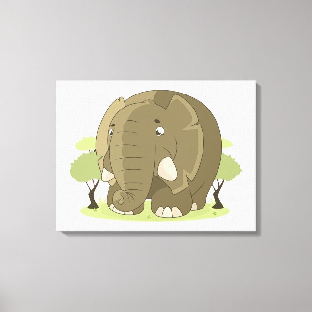 Impressão Em Tela Elefante (Frente)