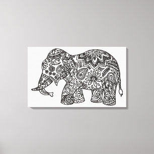 Impressão Em Tela Elefante 6 do Doodle