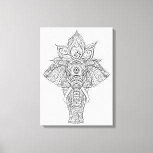 Impressão Em Tela Elefante inspirado 11