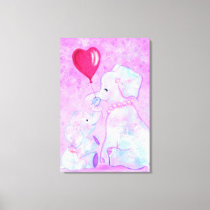 Impressão Em Tela Elefante Mãe e Bebê - Amor