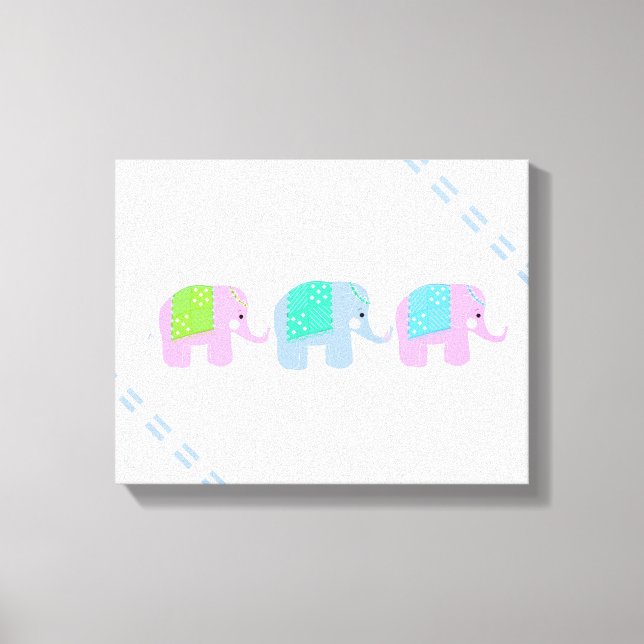 Impressão Em Tela Elefantes Indígenas Whimssos (Frente)