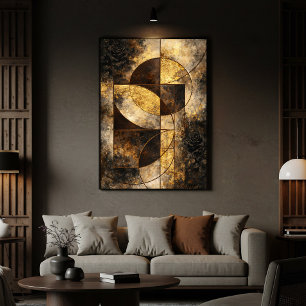 Impressão Em Tela Elegância Abstrata