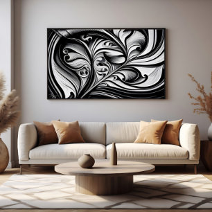 Impressão Em Tela Elegância Abstrata