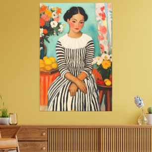 Impressão Em Tela Elegância com Flores