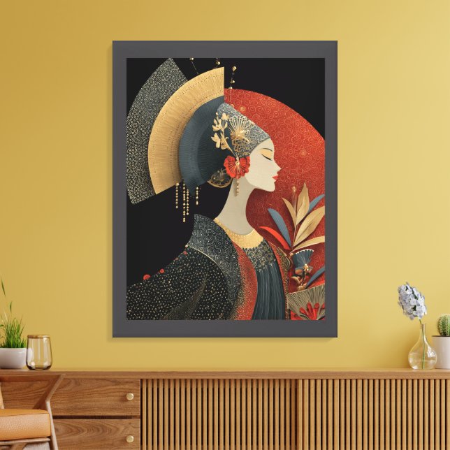 IMPRESSÃO EM TELA ELEGÂNCIA COROA #2 (Insitu(Sala de estar))