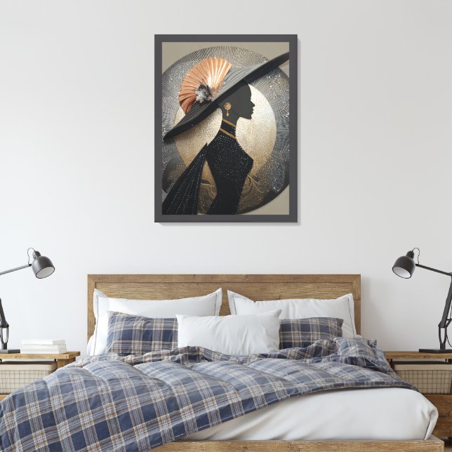 IMPRESSÃO EM TELA ELEGÂNCIA COROADA #1 (Insitu(Quarto))