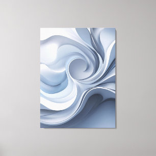 Impressão Em Tela Elegância Espiral - Arte Abstrato no Vórtex em Azu