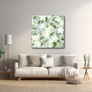 Impressão Em Tela Elegância Floral de Jasmim Suave Acento