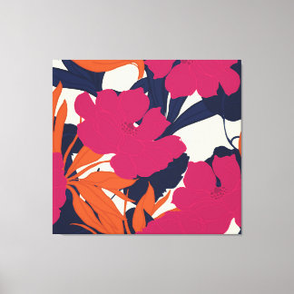 Impressão Em Tela elegância floral: padrão abstrato