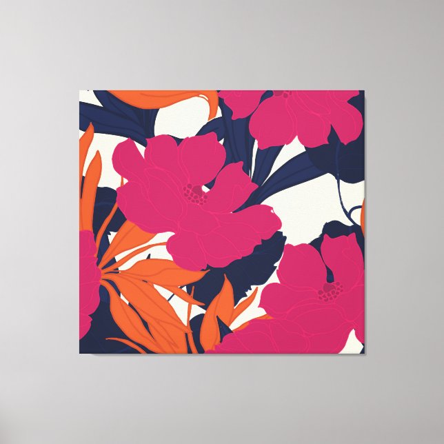 Impressão Em Tela elegância floral: padrão abstrato (Frente)