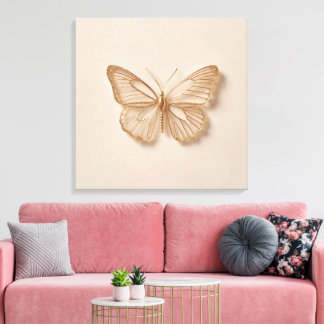Impressão Em Tela Elegant Butterfly Wall Art | Minimalist Nature