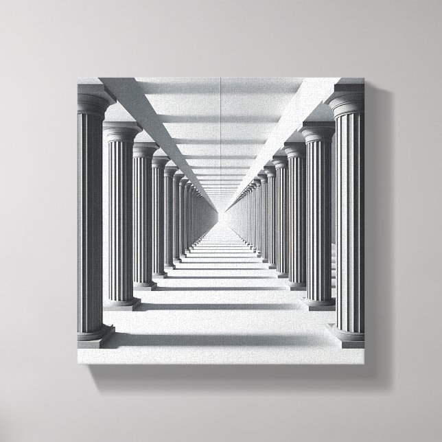 Impressão Em Tela Elegant Classical Colonnade Art - Infinite Archite (Frente)