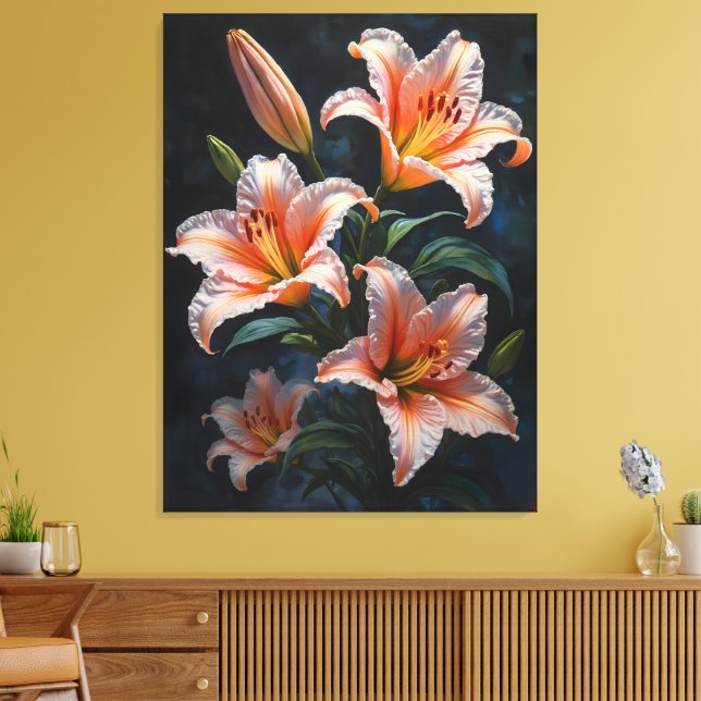 Impressão Em Tela Elegant Lily Flower Art – Premium Prints & Unique  (Insitu(Sala de estar))