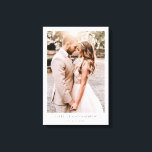 Impressão Em Tela Elegant Photo Wedding Keepsake<br><div class="desc">Make this simple modern minimalist canvas wall art piece your first wedding keepsake to enjoy over the years, and to mark the beginning of your married life together from day one. Replace the sample photo with your favorite wedding photo, and personalize with your names and wedding date. Turn your cherished...</div>