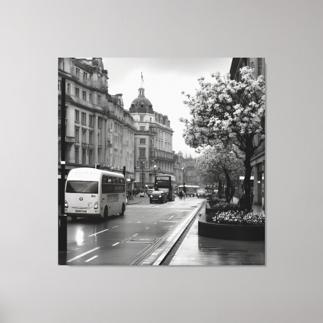 Impressão Em Tela Elegant Street View (Frente)
