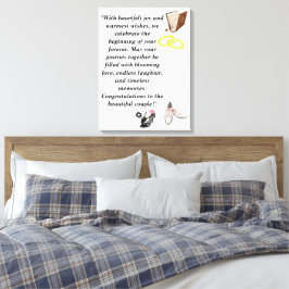 Impressão Em Tela Elegant Wedding Card – Chic Black Heels with Pink 