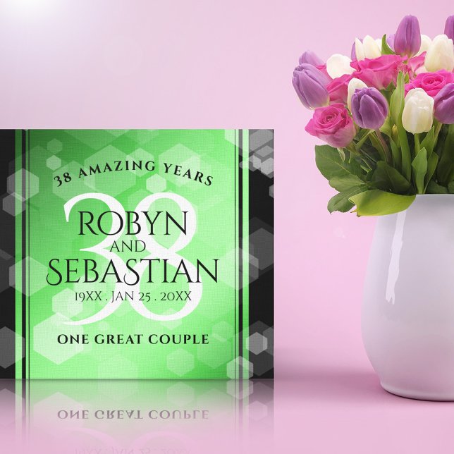 Impressão Em Tela Elegante 38º aniversário do casamento do Emerald (Criador carregado)