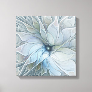 Impressão Em Tela Elegante Beleza Arte Fractal Abstrata Moderna Flor