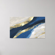 Elegante Blue e Dourada arte Abstrato