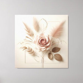 Impressão Em Tela Elegante Rosa Art