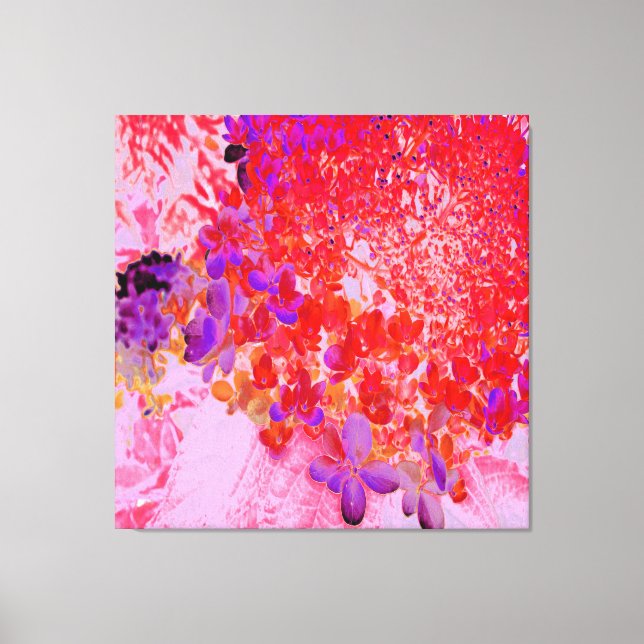 Impressão Em Tela Elegante Roxo e Laranja (Frente)