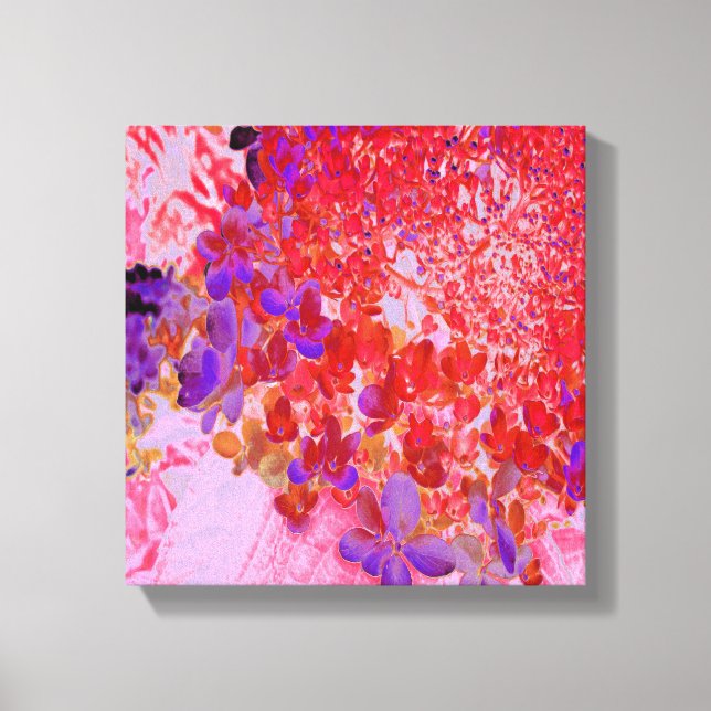 Impressão Em Tela Elegante Roxo e Laranja (Frente)