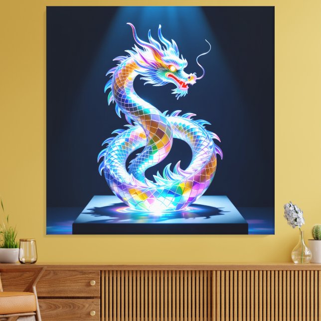 Impressão Em Tela Elegantes Glasdesign Kunst in ihrer klarsten Form (Insitu(Sala de estar))