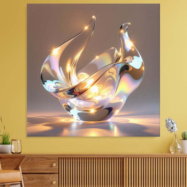 Impressão Em Tela Elegantes Glasdesign Kunst in ihrer klarsten Form (Insitu(Sala de estar))