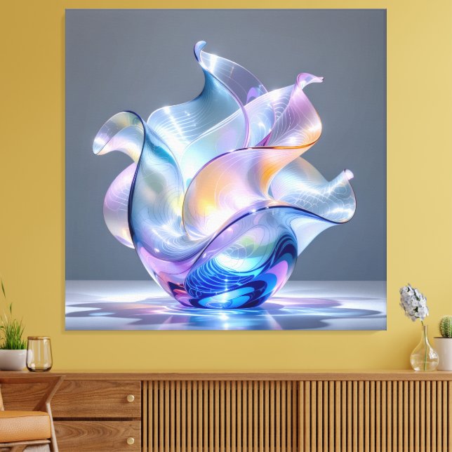 Impressão Em Tela Elegantes Glasdesign Kunst in ihrer klarsten Form (Insitu(Sala de estar))