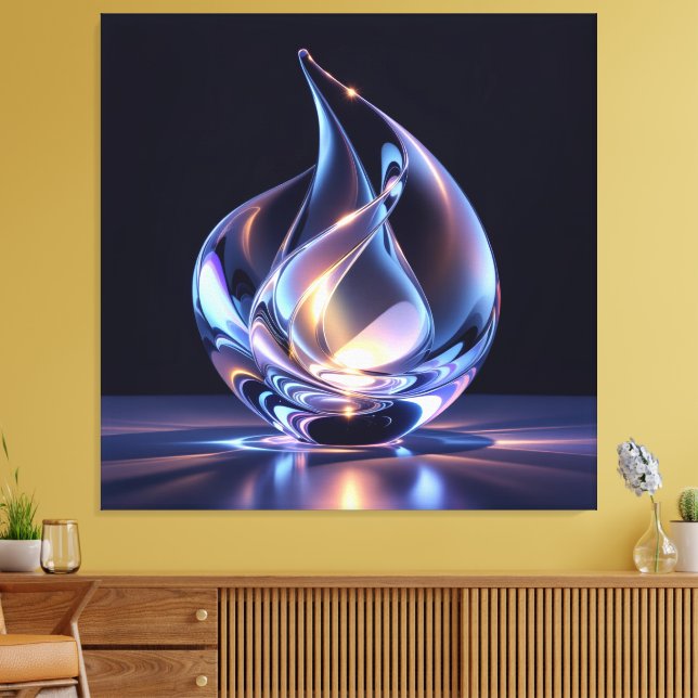 Impressão Em Tela Elegantes Glasdesign Kunst in ihrer klarsten Form (Insitu(Sala de estar))