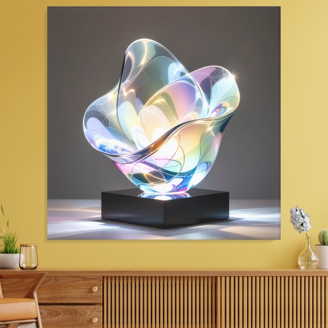 Impressão Em Tela Elegantes Glasdesign Kunst in ihrer klarsten Form (Insitu(Sala de estar))