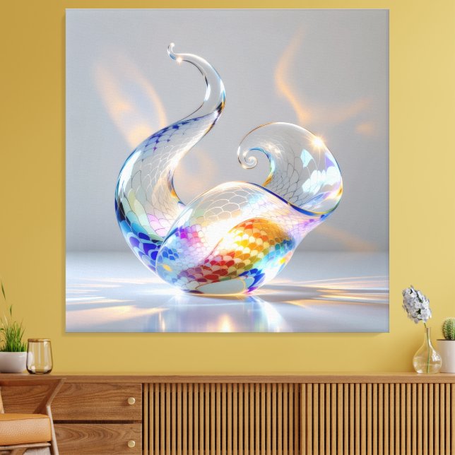 Impressão Em Tela Elegantes Glasdesign Kunst in ihrer klarsten Form (Insitu(Sala de estar))