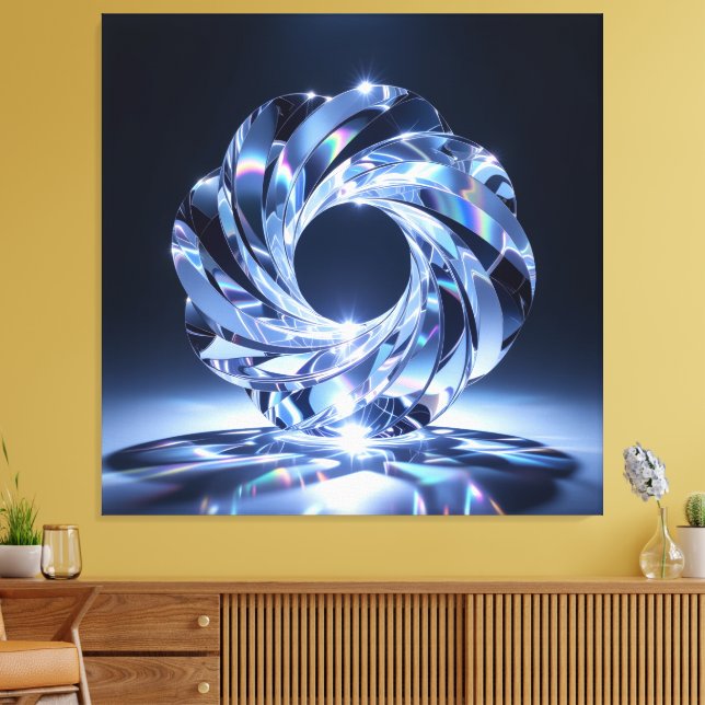 Impressão Em Tela Elegantes Glasdesign Kunst in ihrer klarsten Form (Insitu(Sala de estar))