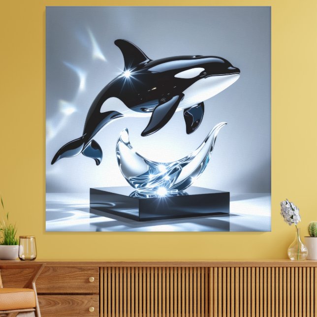 Impressão Em Tela Elegantes Glasdesign Kunst in ihrer klarsten Form (Insitu(Sala de estar))