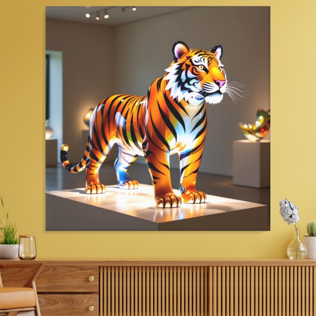 Impressão Em Tela Elegantes Glasdesign Kunst in ihrer klarsten Form (Insitu(Sala de estar))