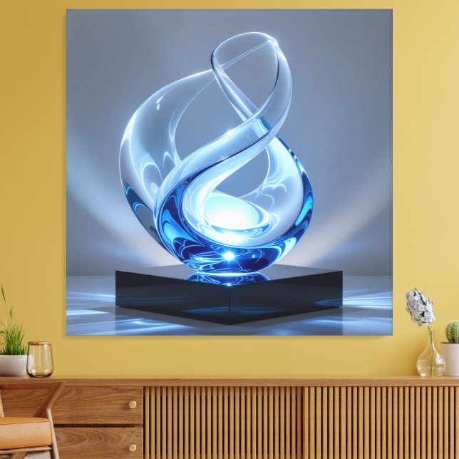 Impressão Em Tela Elegantes Glasdesign Kunst in ihrer klarsten Form (Insitu(Sala de estar))