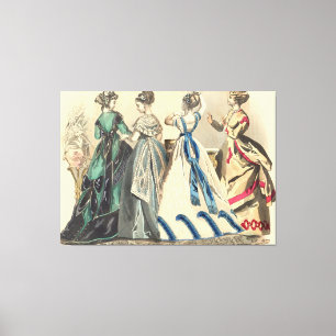 Impressão Em Tela Elegantes Senhoras Vitorianas